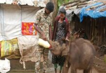 ಅನಾಥ ಆನೆ ಮರಿಗೆ ಪೋಷಕರಾದ ಕಾವಾಡಿ ದಂಪತಿ…