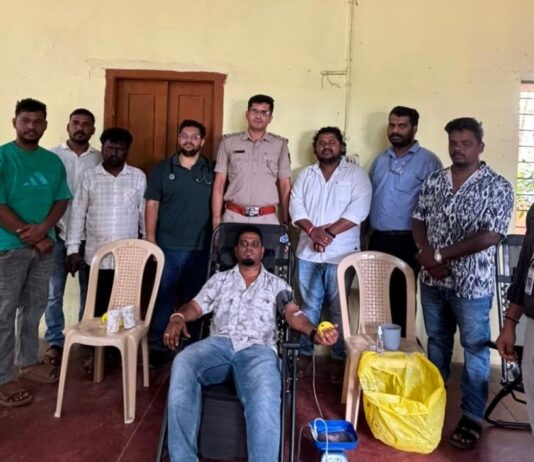 ರಕ್ತದಾನ ಜೀವ ರಕ್ಷಣೆಯ ಮಹತ್ವದ ಕಾರ್ಯ: ಠಾಣಾಧಿಕಾರಿ ಹರ್ಷವರ್ಧನ್!